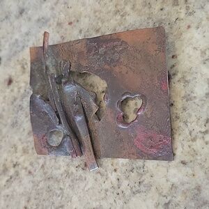 Modernist Copper Pin